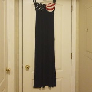 American flag top maxi dress